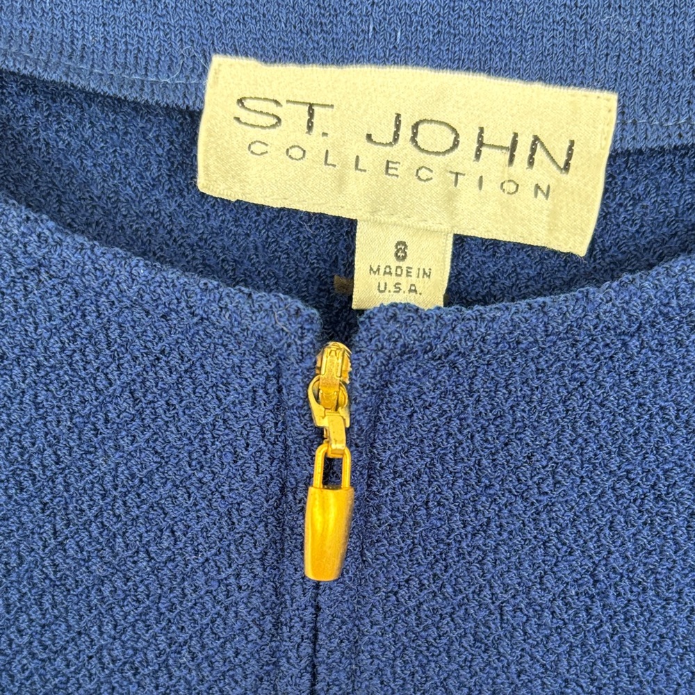 Vtg ST JOHN belted‎ dress classic - Picture 3 of 8
